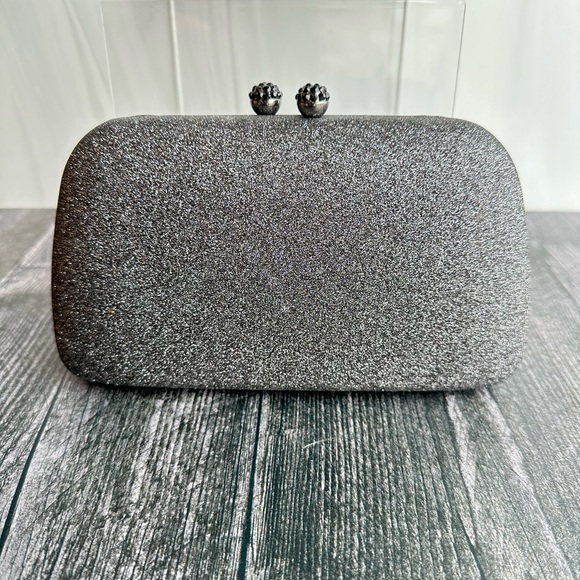 Gunmetal Clutch, with Shoulder Chain, fits IPhone - Picture 5 of 7